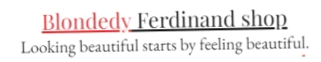 Blondedy ferdinand shop