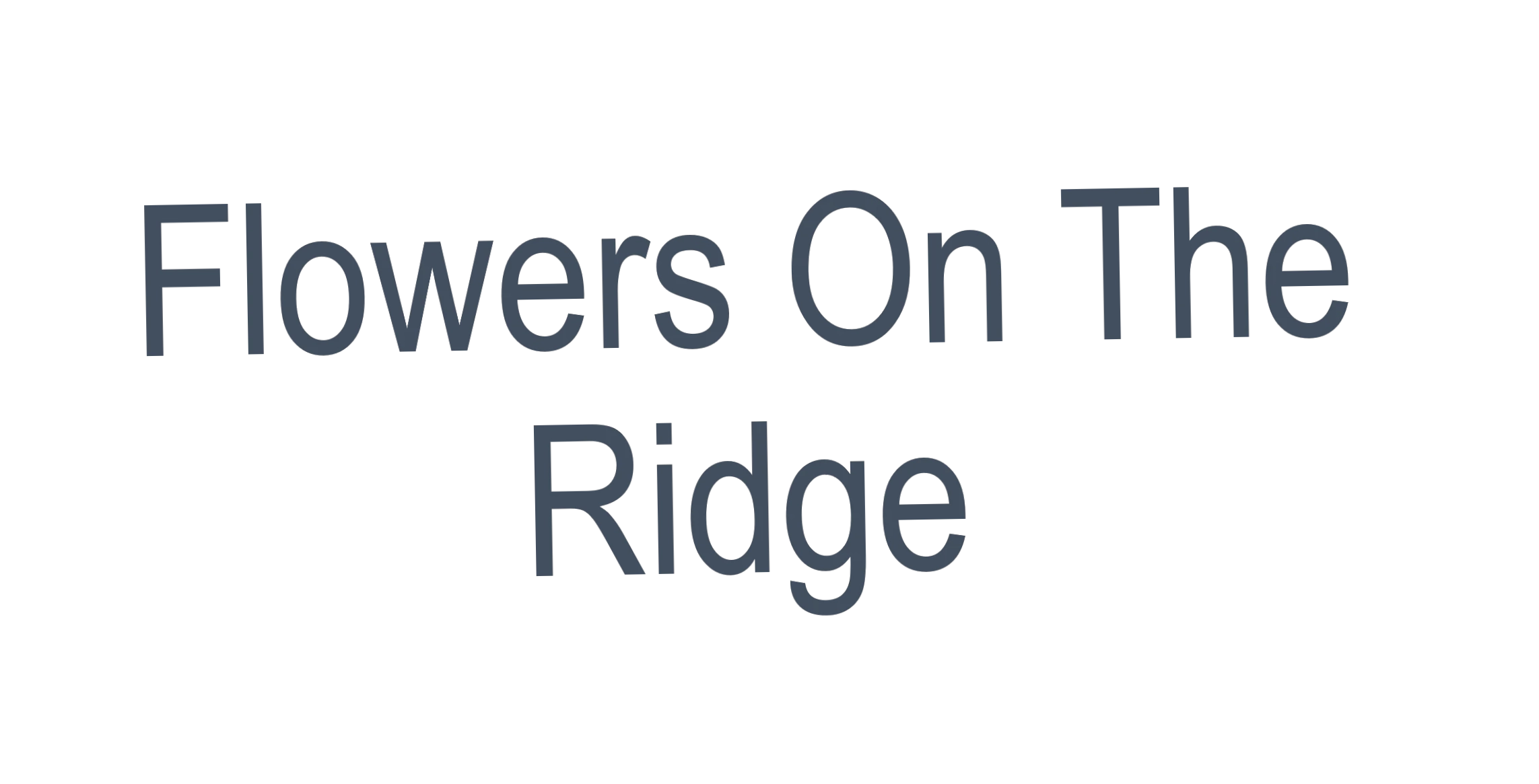 Flowers On The Ridge